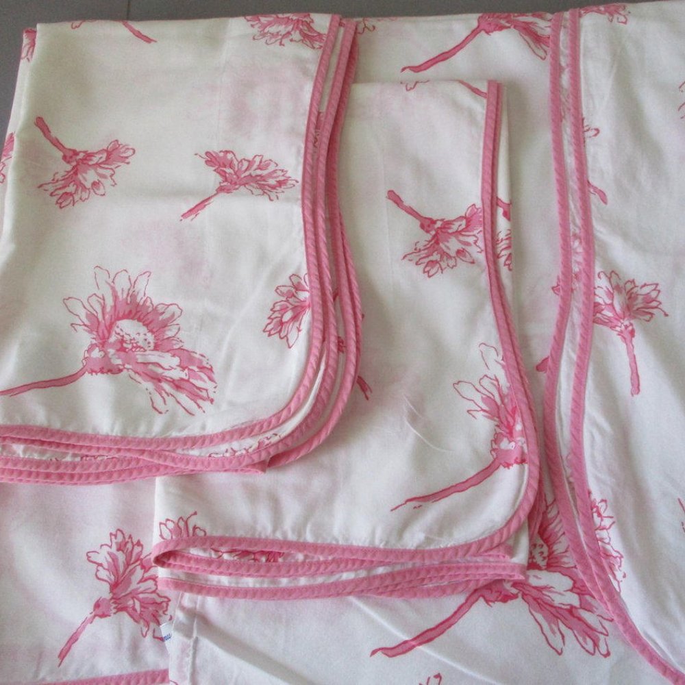 Vintage PORTHAULT Flat Sheet 118" + Pr 32" Shams